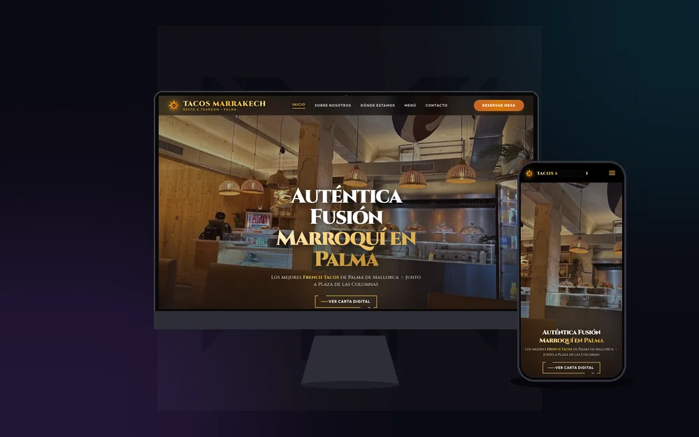Diseño web premium en Mallorca - Vista previa de Tacos Marrakech